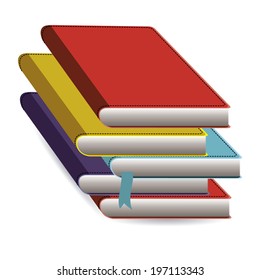Book design over white background, vector illustration