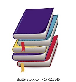 Book design over white background, vector illustration