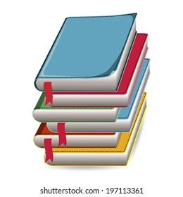 Book design over white background, vector illustration