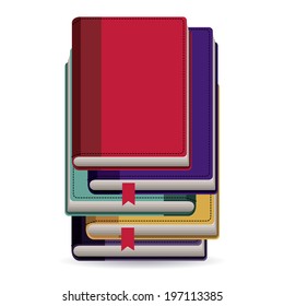 Book design over white background, vector illustration