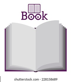 Book design over white background,vector illustration