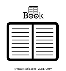 Book design over white background,vector illustration