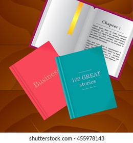  book design with text. vector illustration concept