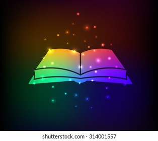 Book design,rainbow concept,clean vector