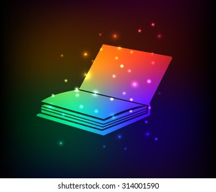 Book design,rainbow concept,clean vector