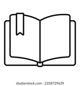 Vector de contorno de icono de desarrollo de libros. Programa Sdg. Justicia global