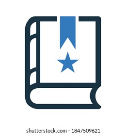 Book, diary book icon. Editable vector isolated on a white background.