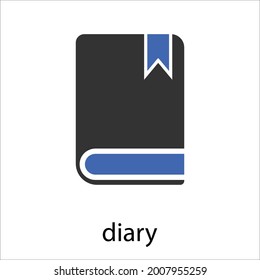 book, diary note icon design vector