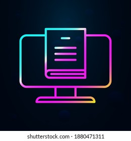 Book, dictionary, computer nolan icon. Simple thin line, outline vector of social addict icons for ui and ux, website or mobile application