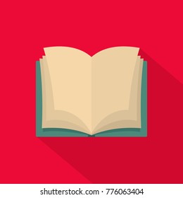 Book dictionary icon. Flat illustration of book dictionary vector icon for web