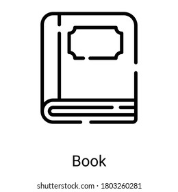 book, dictionary line icon isolated on white background