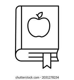 Book diet Outline bold Vector Icon which can be easily modified or Edited 