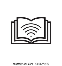 Book digital icon vector logo template