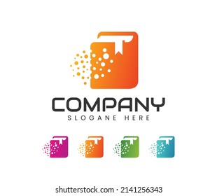 Book digital logo template design