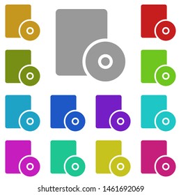 book with disk multi color icon. Simple glyph, flat vector of web icons for UI and UX, website or mobile application