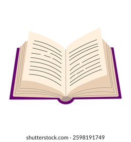 A book is displayed with its pages open to a white background. The book appears to be a novel or a textbook, as it is open to a page with text on it