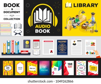 Book and document collection. Illustration library