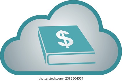 book dollar cloud design element