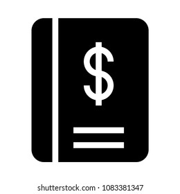 book dollar vector glyphs icon