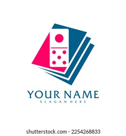 Book Domino logo vector template, Creative Domino logo design concepts