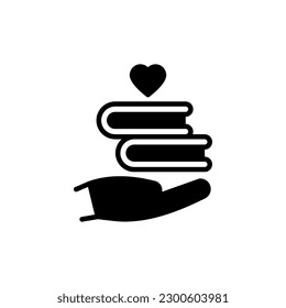 Book Donation icon in vector. Illustration