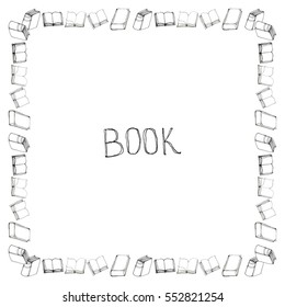 Book doodle frame