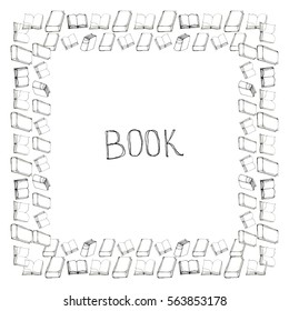 Book doodle frame