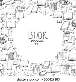 Book Doodle Frame Stock Vector (Royalty Free) 569099281 | Shutterstock