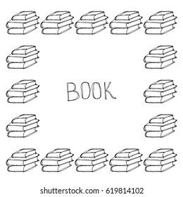 Book doodle frame