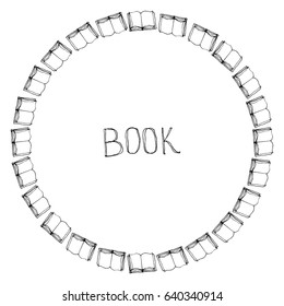 Book doodle frame