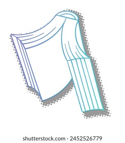 book doodle with halftone shadow