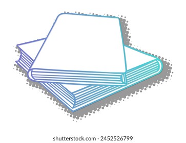 book doodle with halftone shadow