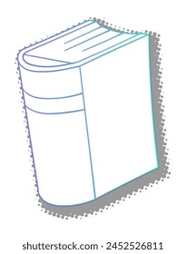 book doodle with halftone shadow