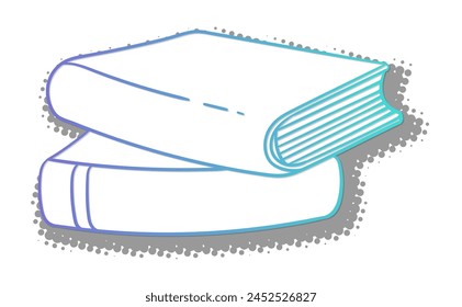 book doodle with halftone shadow