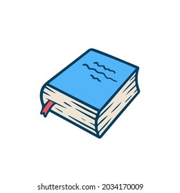 book doodle hand drawn sketch icon illustration