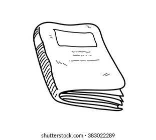 Book Doodle, a hand drawn vector doodle illustration of a book.