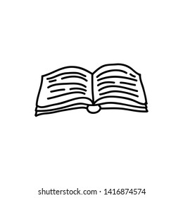 book doodle icon, vector illustration