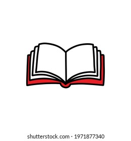 book doodle icon, vector illustration