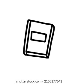 book doodle icon, vector illustration