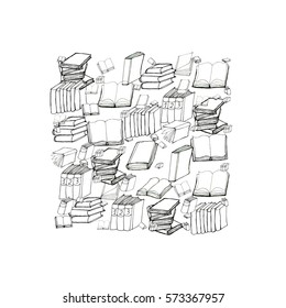 Book doodle illustration