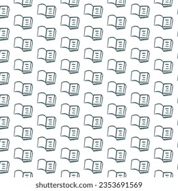Book doodle pattern. Seamless hand drawn vector background. Reading and education concept. Best using for school, textile, fabric, wallpaper
