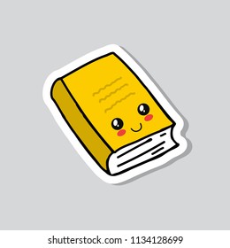 book doodle sticker icon