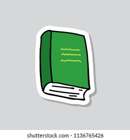 book doodle sticker icon