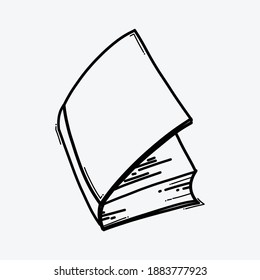 Book doodle vector icon. Drawing sketch illustration hand drawn line.