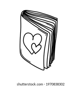 Book Doodle vector icon. Drawing sketch illustration hand drawn cartoon line.