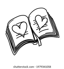 Book Doodle vector icon. Drawing sketch illustration hand drawn cartoon line.