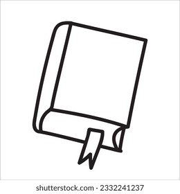 Book doodle vector illustration isolated on white background