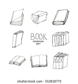 Book doodles set
