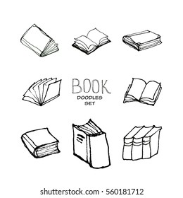 Book doodles set