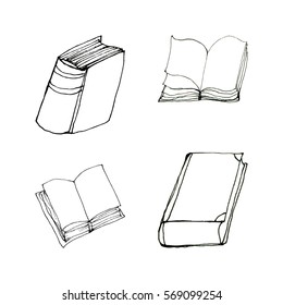 Book doodles set